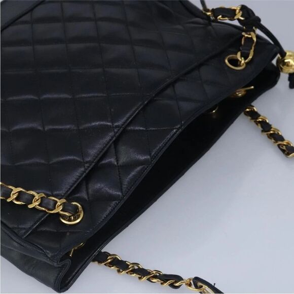✅AUTH✅CHANEL LAMBSKIN QUILTED SHOULDER BAG - Picture 16 of 16